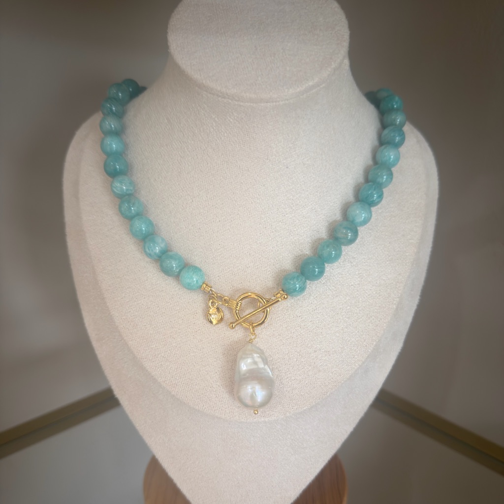 Mayamar Amazonie Beaded Necklace With Baroque Pearl